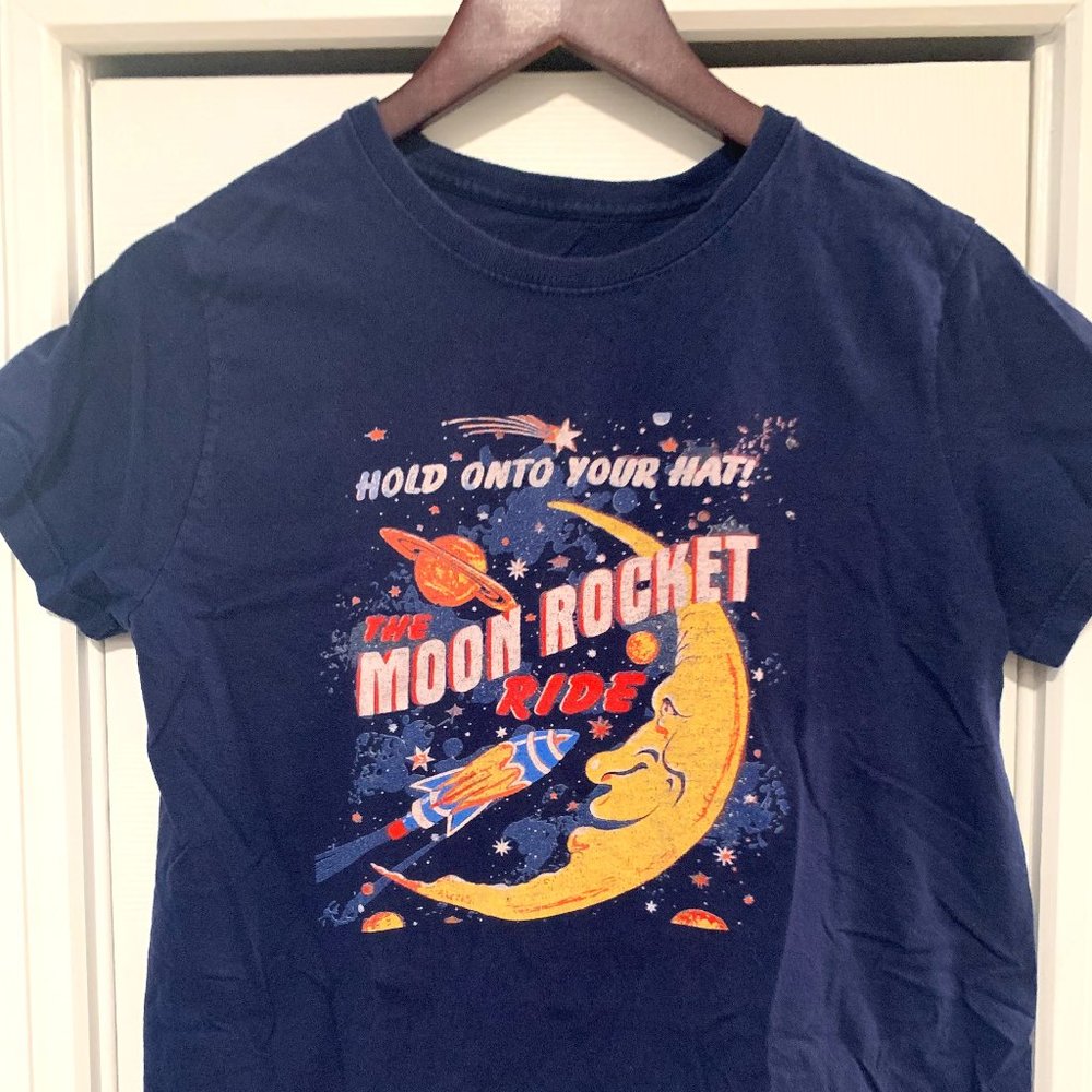 Hanes Short Sleeve MOON ROCKET RIDE Tee